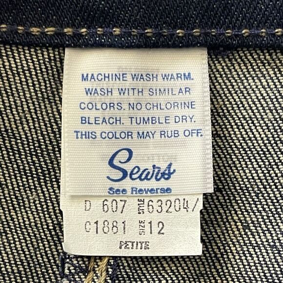 Vintage 70s Sears Action Blues‎ Flex Jeans Denim Women's 12 Petite Inseam 32" - Picture 9 of 16